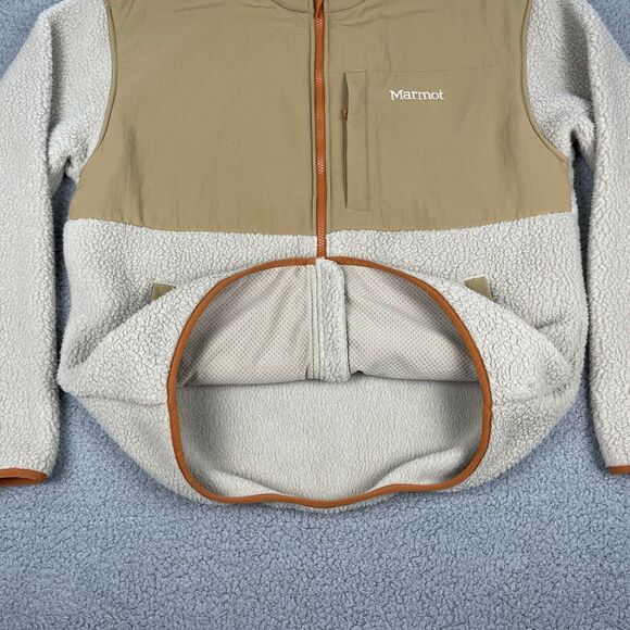 Marmot Wiley Jacket Mens M Brown Polartec Fleece Snowboard Ski Mountain Works - Picture 5 of 9